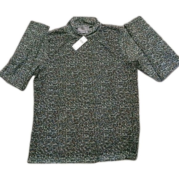 Anthropologie Women’s Size Large L NWT Sheer Mock Neck Top Blouse - Picture 1 of 6